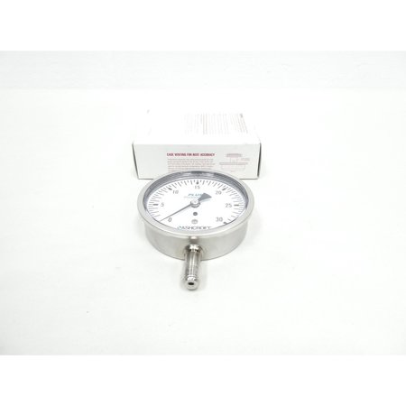 ASHCROFT 100Mm 1/4In 0-30Psi Npt Pressure Gauge 10-1008-S-02L-30#-XLL